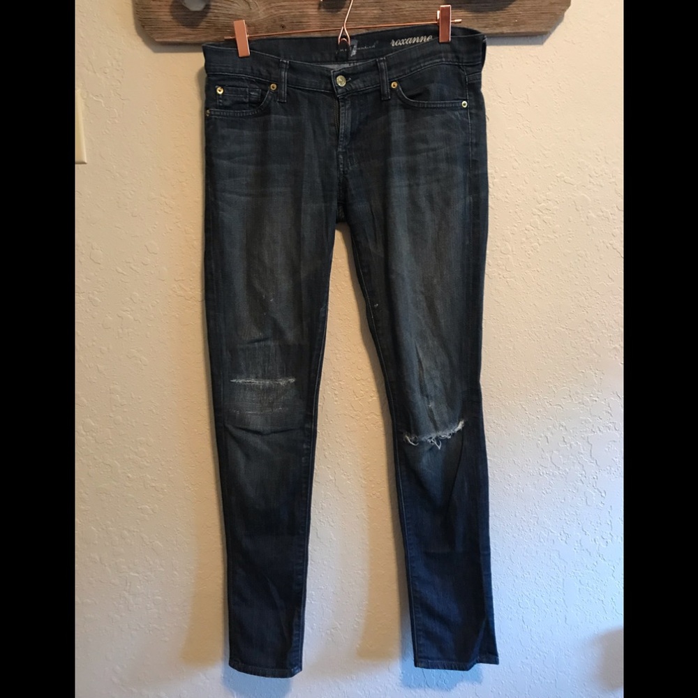 7 for all mankind distressed Roxanne jeans